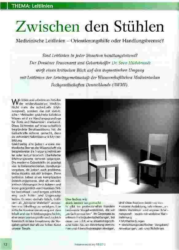 Vorschauseite 1: Zwischen den Stühlen