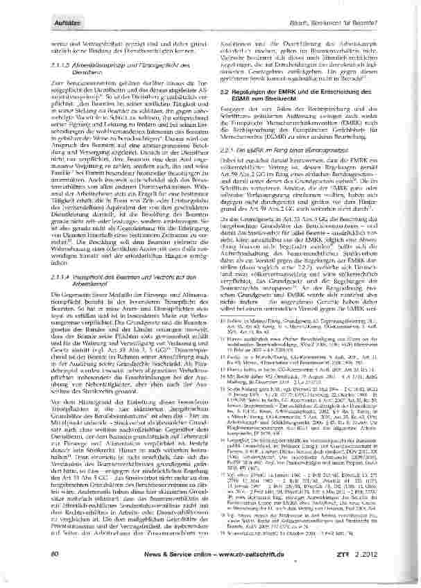 Vorschauseite 3: Streikrecht für Beamte?