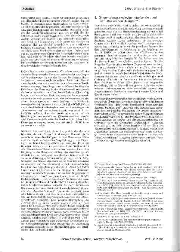 Vorschauseite 5: Streikrecht für Beamte?