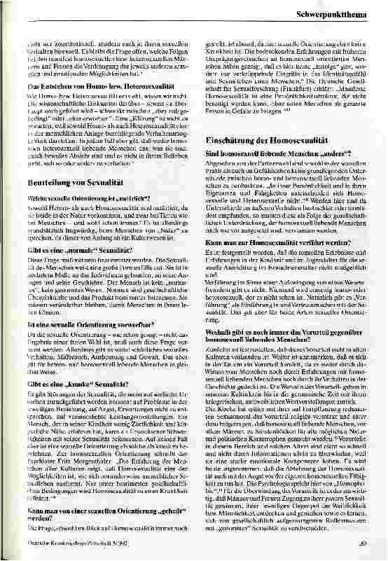 Vorschauseite 2: Homosexualität