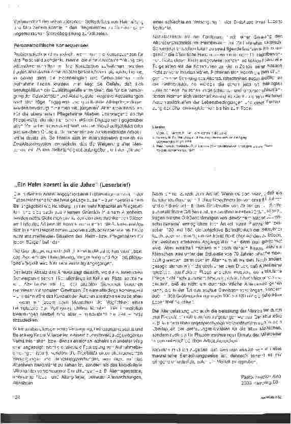 Vorschauseite 2: Domizilorientierte Altenarbeit und Überalterungsprobleme im Heim