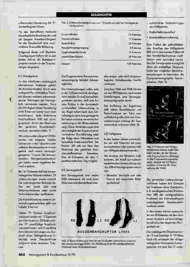 Vorschauseite 4: Kernspintomographie und Skelettszintigraphie in der Traumatologie: Eine Standortbestimmung