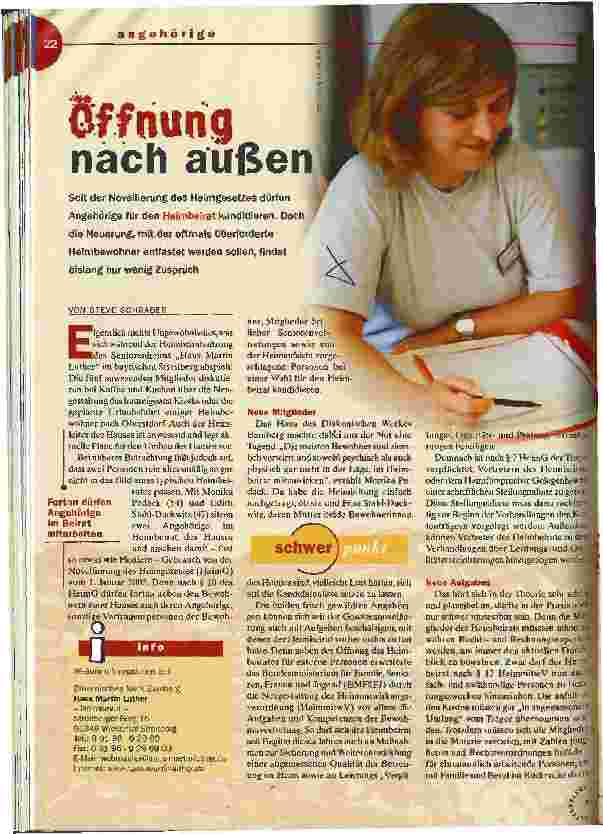 Vorschauseite 1: Öffnung nach außen