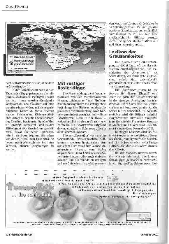 Vorschauseite 3: VERLETZT FÜRS LEBENGENITALVERSTÜMMELUNG BETRIFFT AUCH UNS