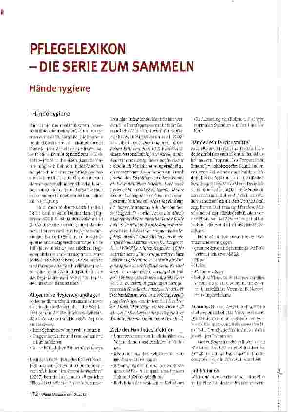 Vorschauseite 1: PFLEGELEXIKON -DIE SERIE ZUM SAMMELN