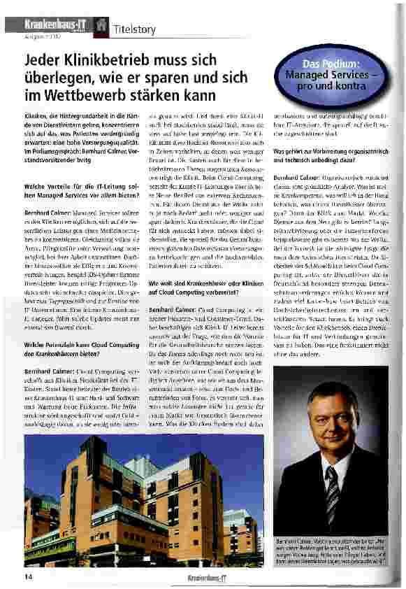 Vorschauseite 1: Jeder Klinikbetrieb muss sich überlegen, wie er sparen und sich im Wettbewerb stärken kann