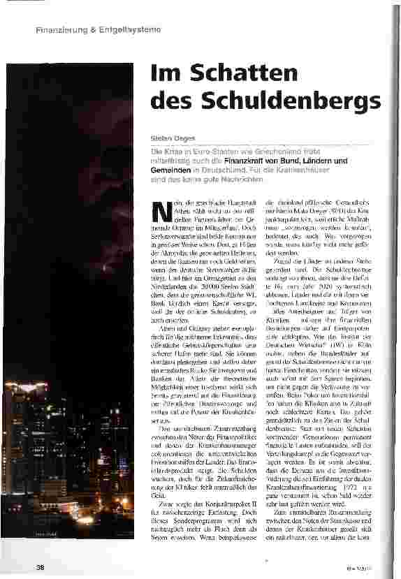 Vorschauseite 1: Im Schatten des Schuldenbergs