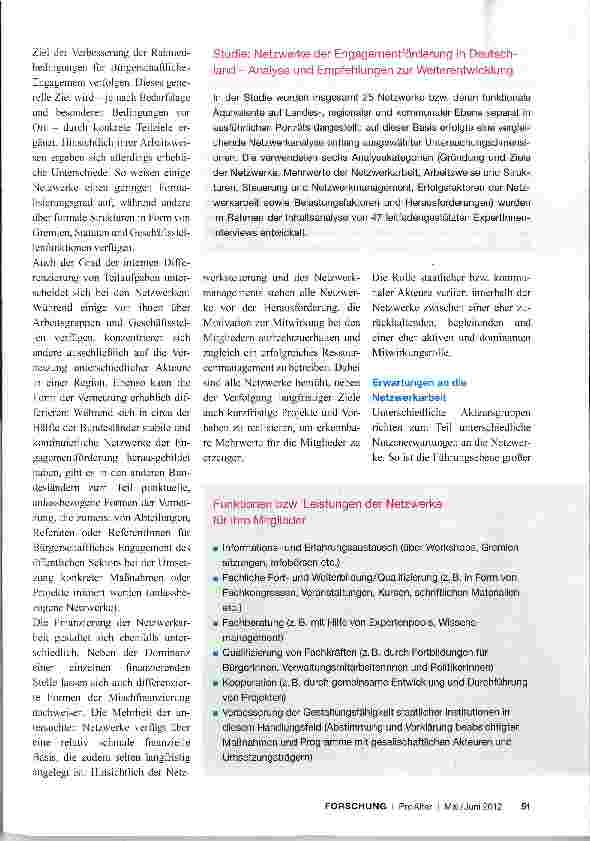 Vorschauseite 2: Netzwerke der Engagementförderung