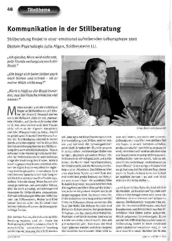 Vorschauseite 1: Kommunikation in der Stillberatung