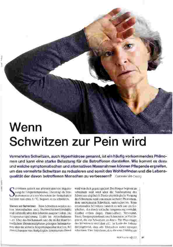 Vorschauseite 1: Wenn Schwitzen zur Pein wird
