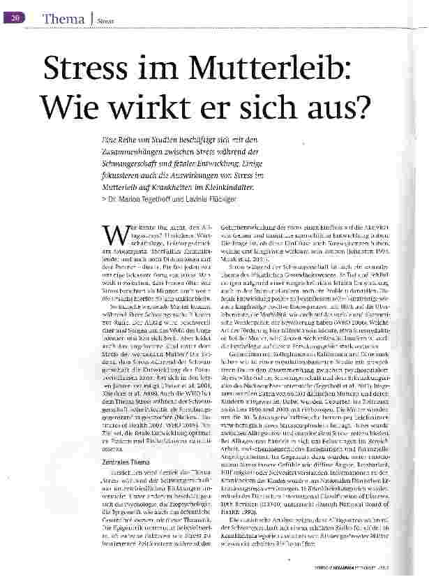 Vorschauseite 1: Stress im Mutterleib: Wie wirkt er sich aus?