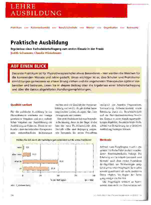 Vorschauseite 1: Praktische Ausbildung