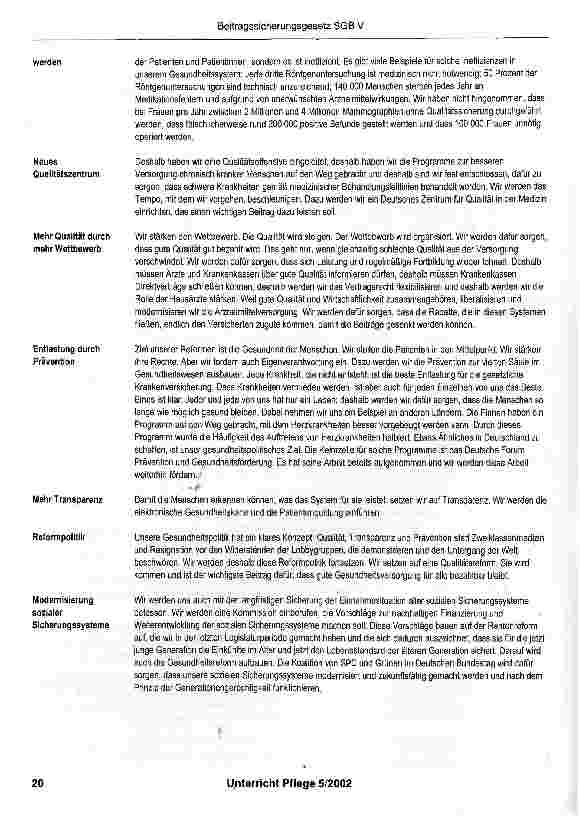 Vorschauseite 2: Beitragssicherungsgesetz SGB V