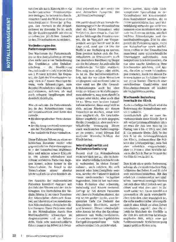 Vorschauseite 3: Die Zukunft der Notfallversorgung