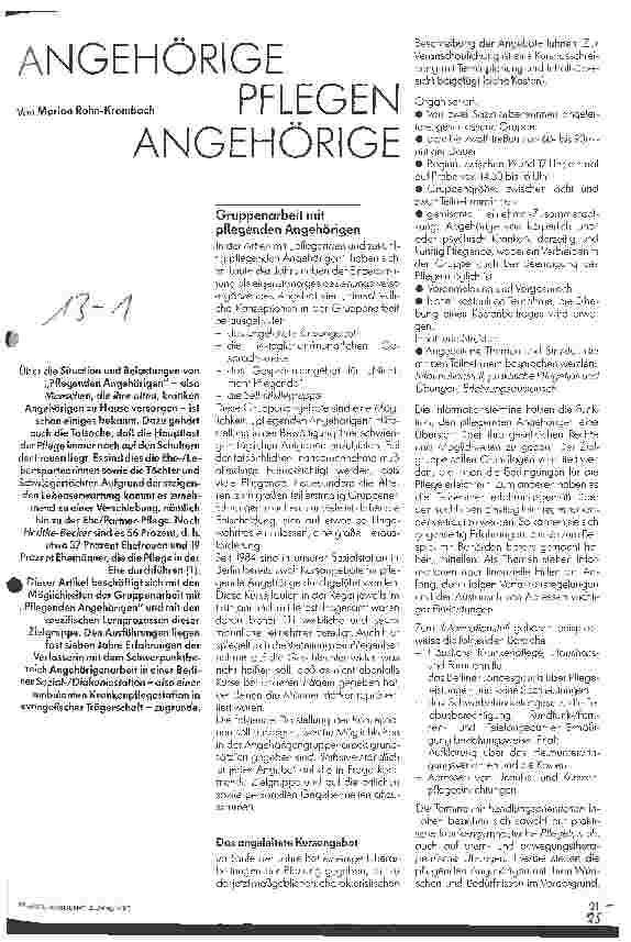 Vorschauseite 1: Angehörige pflegen Angehörige