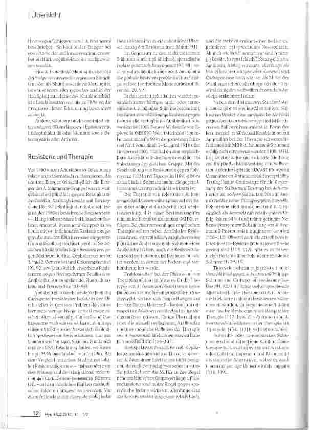 Vorschauseite 5: Infektionen mit Acinetobacter baumannii - Klinische Bedeutung und Therapieoptionen