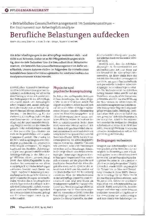 Vorschauseite 1: Berufliche Belastungen aufdecken
