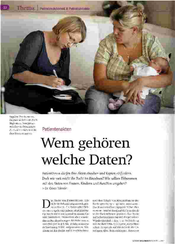 Vorschauseite 1: Wem gehören welche Daten?
