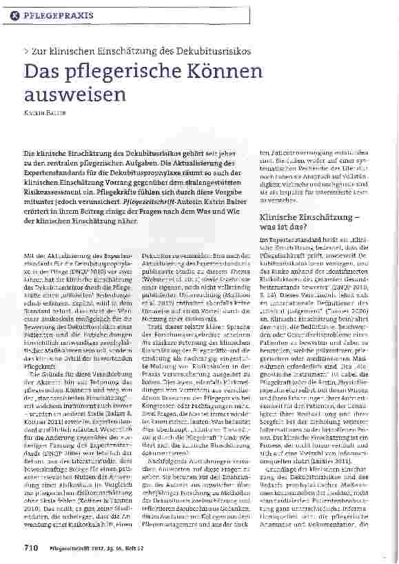 Vorschauseite 1: Das pflegerische Können ausweisen