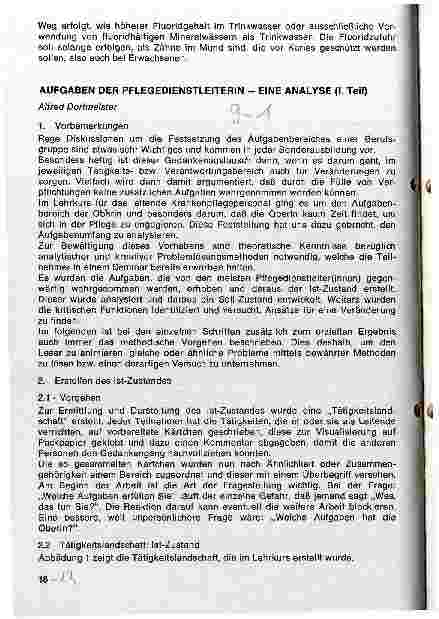 Vorschauseite 1: Aufgaben der Pflegedienstleiterin - eine Analyse (I. Teil)