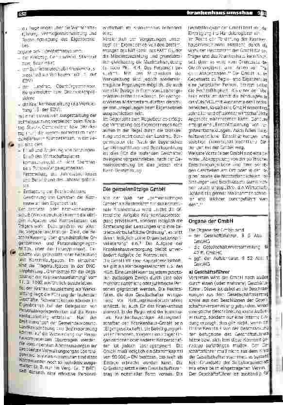 Vorschauseite 2: Die Rechtsform der kommunalen Krankenhäuser; die gemeinnützige Krankenhaus-GmbH