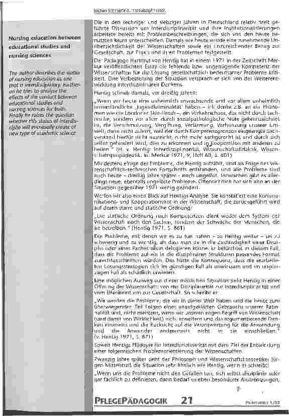 Vorschauseite 2: Interdisziplinarität