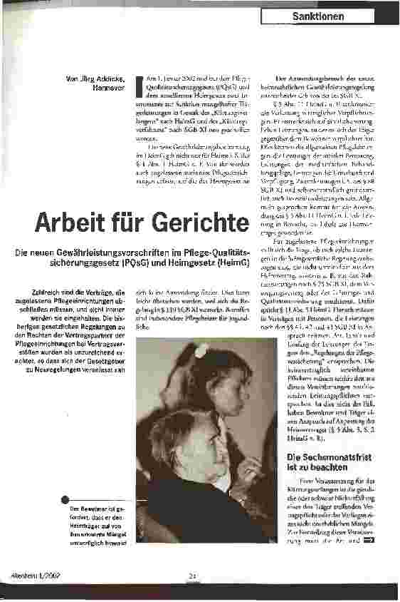 Vorschauseite 1: Arbeit für Gerichte