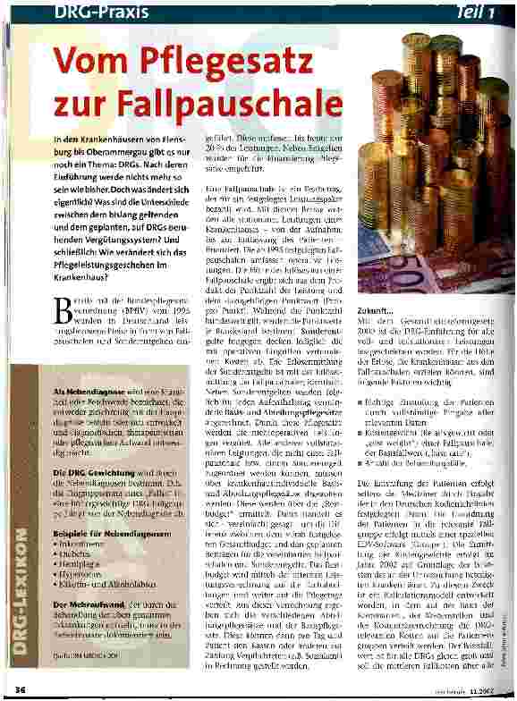Vorschauseite 1: Vom Pflegesatz zur Fallpauschale