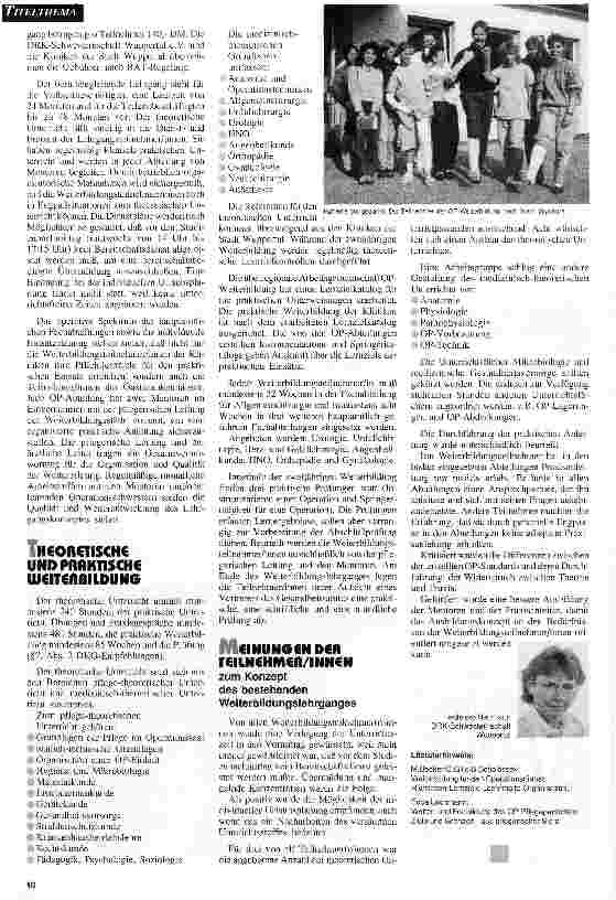 Vorschauseite 2: So kann sie auch durchgeführt werden Weiterbildung im Operationsdienst