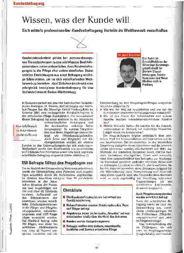 Vorschauseite 1: Wissen, was der Kunde will