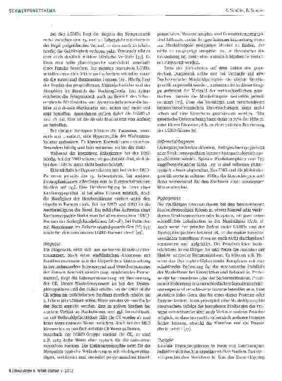 Vorschauseite 4: Aktuelle Aspekte zur Klinik, Diagnose und Therapie von Muskelerkrankungen