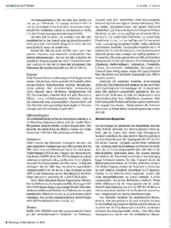 Vorschauseite 6: Aktuelle Aspekte zur Klinik, Diagnose und Therapie von Muskelerkrankungen
