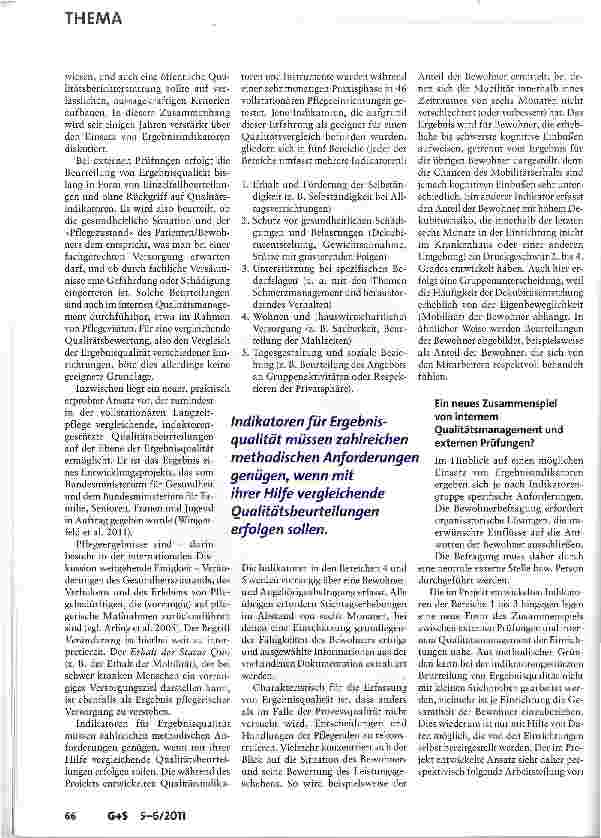Vorschauseite 5: Herausforderungen für die Qualitätssicherung und Qualitätsentwicklung in der Langzeitpflege