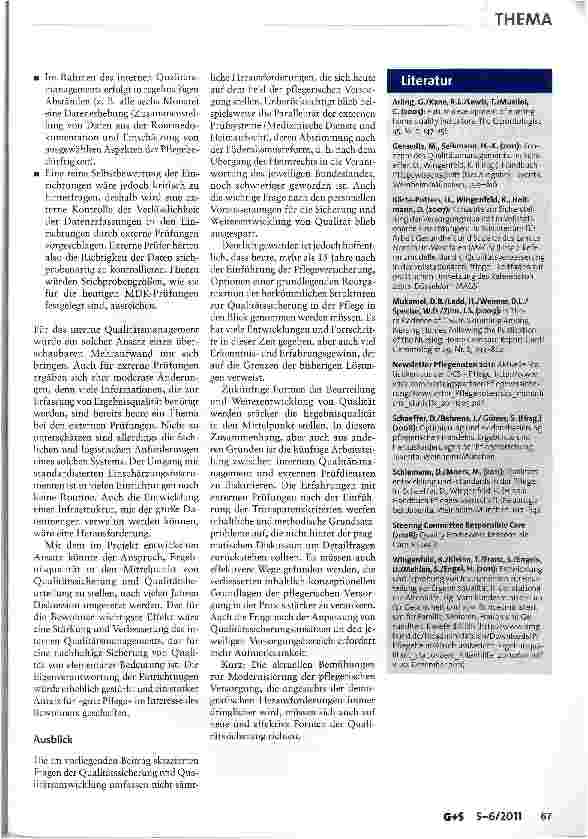 Vorschauseite 6: Herausforderungen für die Qualitätssicherung und Qualitätsentwicklung in der Langzeitpflege