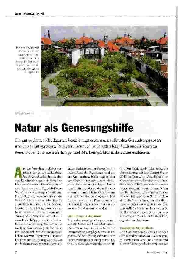 Vorschauseite 1: Natur als Genesungshilfe