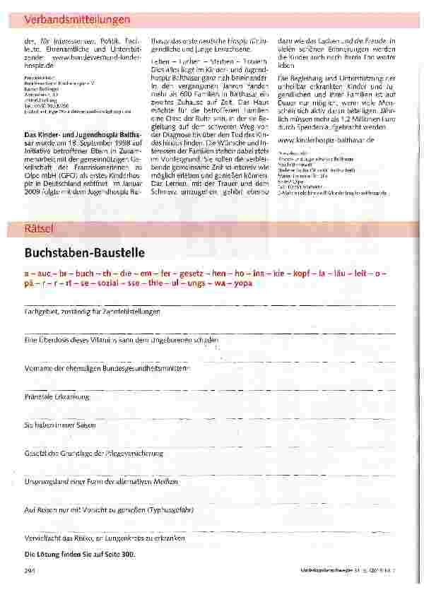 Vorschauseite 2: Verleihung des ersten Kinderhospizsiegels in Deutschland