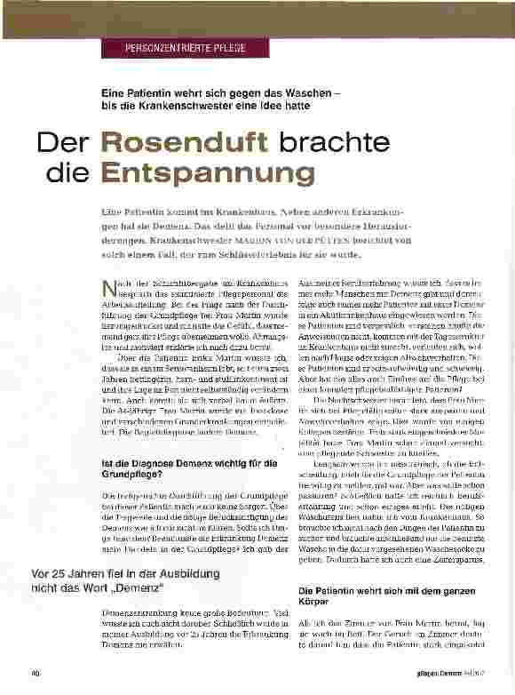Vorschauseite 1: Der Rosenduft brachte die Entspannung