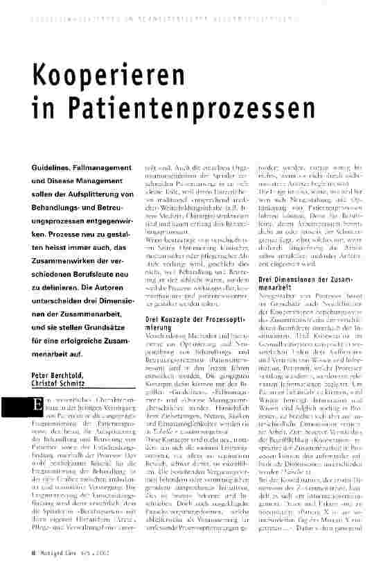 Vorschauseite 1: Kooperieren in Patientenprozessen