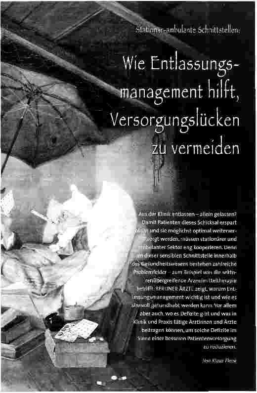 Vorschauseite 2: Wie Entlassungsmanagement hilft, Versorgungslücken zu schließen