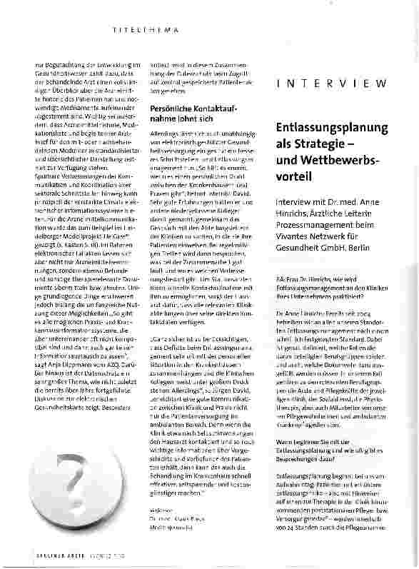 Vorschauseite 5: Wie Entlassungsmanagement hilft, Versorgungslücken zu schließen