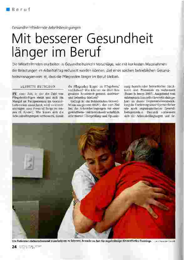 Vorschauseite 1: Mit besserer Gesundheit länger im Beruf