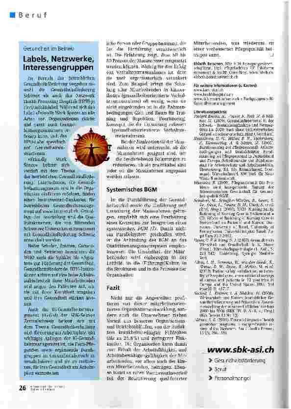 Vorschauseite 3: Mit besserer Gesundheit länger im Beruf
