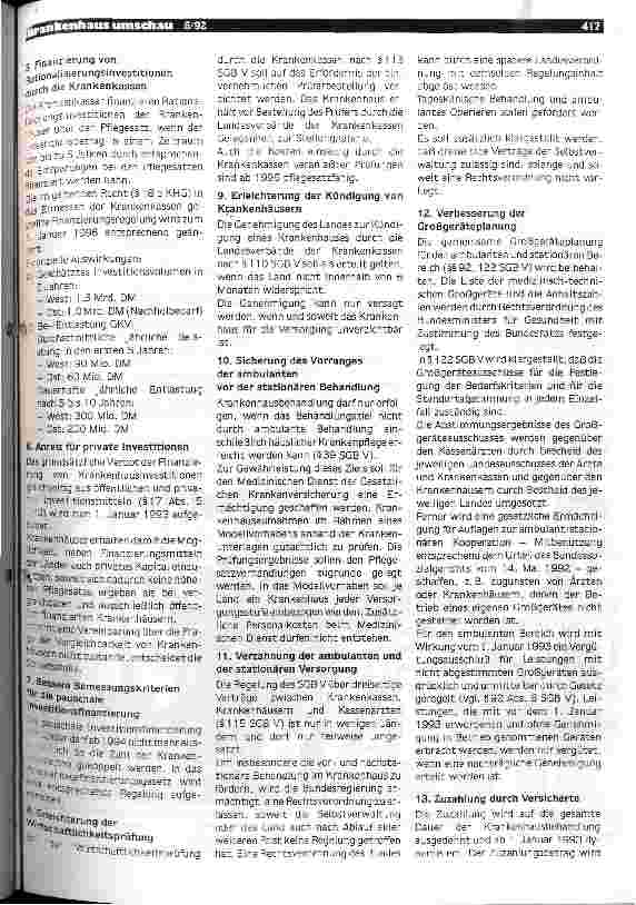 Vorschauseite 2: Vorstellungen der Koalitionskommission zum Gesundheitsstrukturgesetz 1993