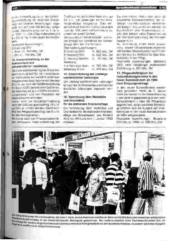 Vorschauseite 3: Vorstellungen der Koalitionskommission zum Gesundheitsstrukturgesetz 1993