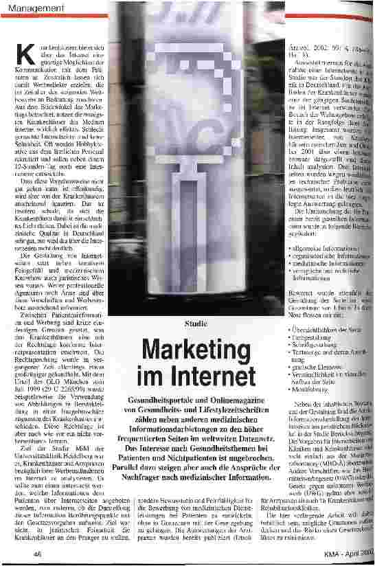 Vorschauseite 1: Marketing im Internet