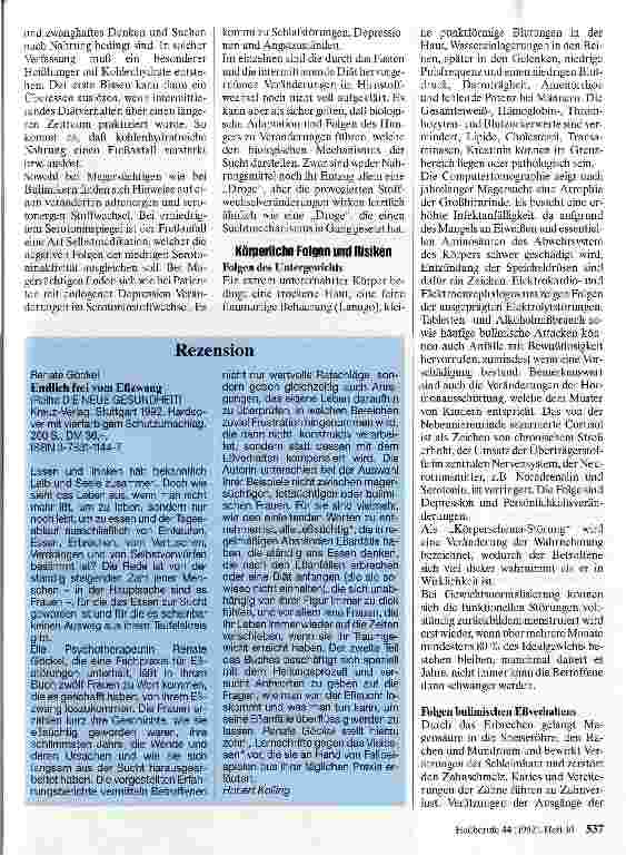 Vorschauseite 2: Süchtige Eßstörungen - 2. Teil Wie wird Fasten zur Sucht, Essen zur Droge?