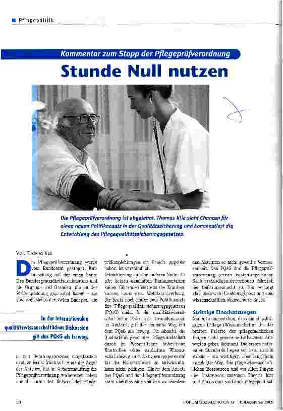 Vorschauseite 1: Stunde Null nutzen