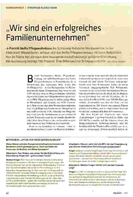 Vorschauseite 1: „Wir sind ein erfolgreiches Familienunternehmen