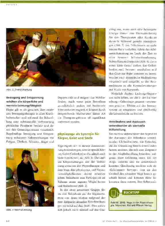 Vorschauseite 2: physioyoga in der Psychoonkologie