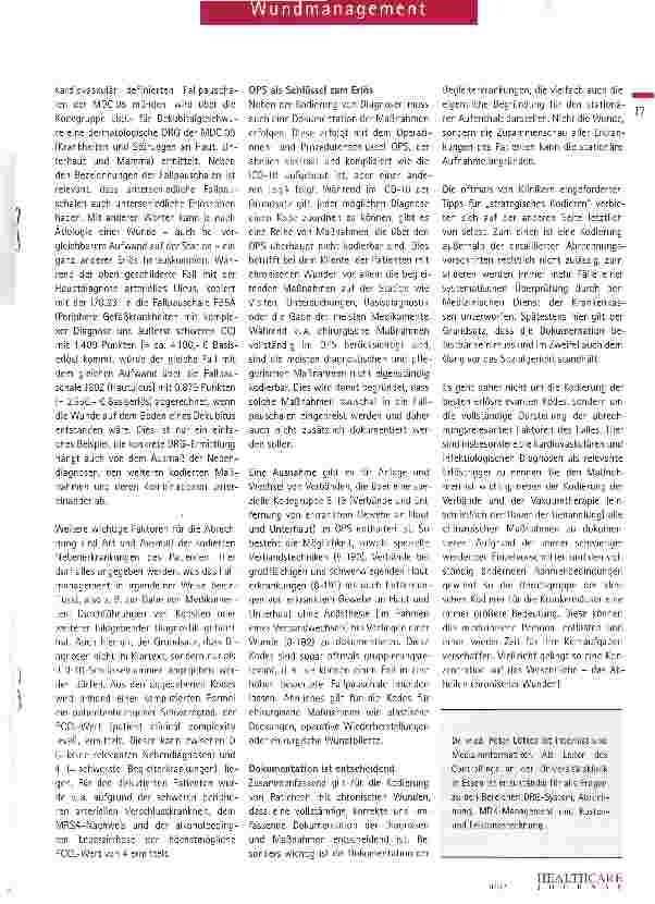 Vorschauseite 2: Kodierung chronischer Wunden - Tipps und Tricks